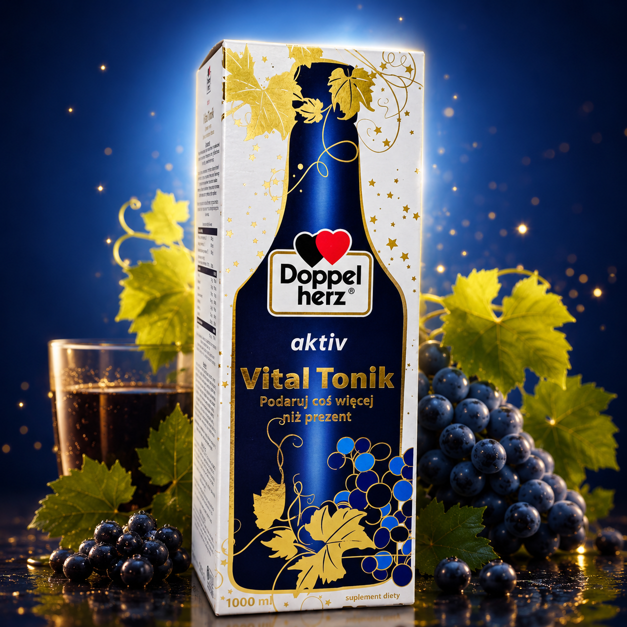 Doppelherz Aktiv Vital Tonik 1000ml Polska Apteczka Gift set