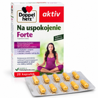 Doppelherz aktiv Na Uspokojenie Forte 20 kapsułek na stres napięcie nerwowe z różeńcem L-tryptofanem melisą magnezem B6 i B12