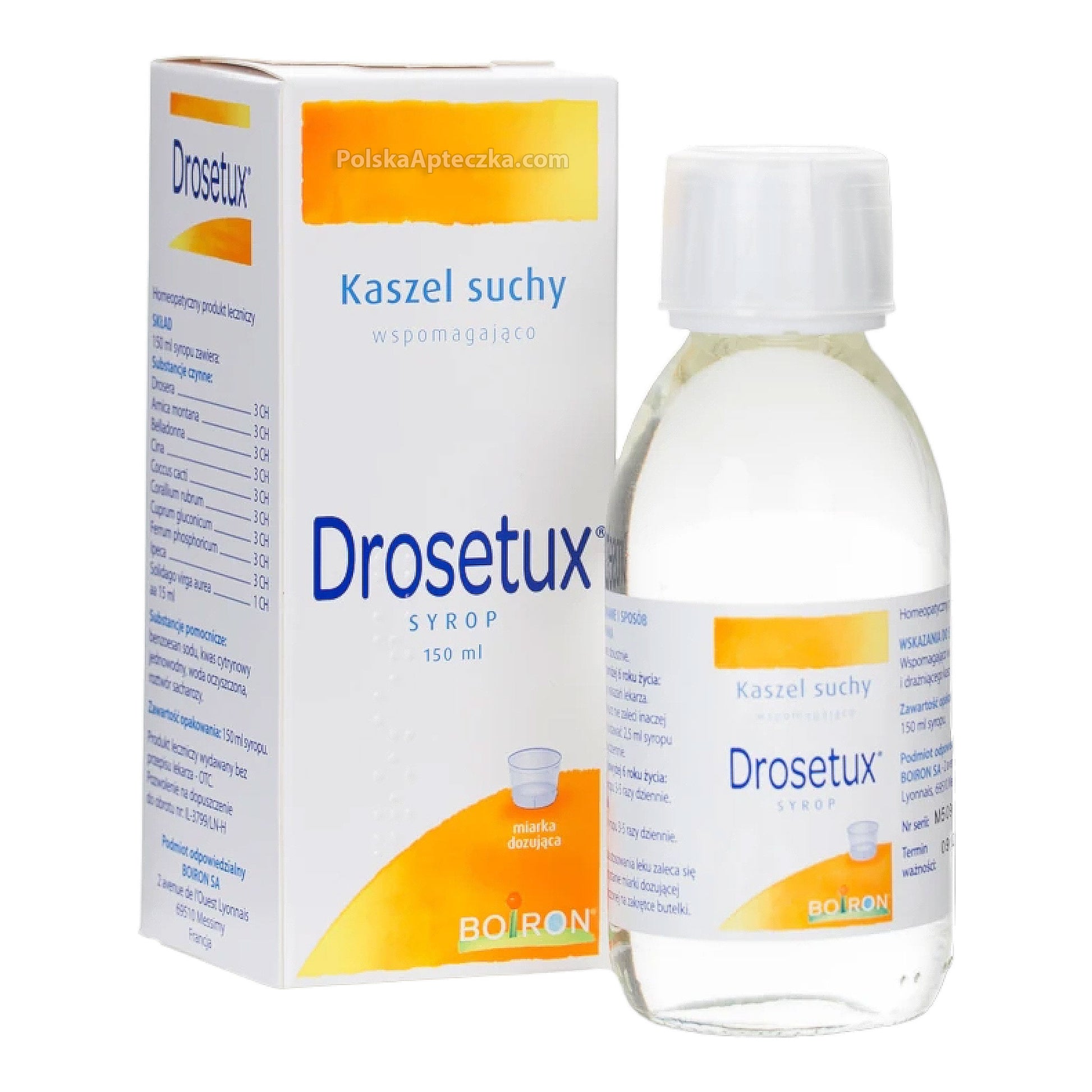 Drosetux Syrop 150 ml Homeopathic Cough Remedy Sugar-Free by Boiron