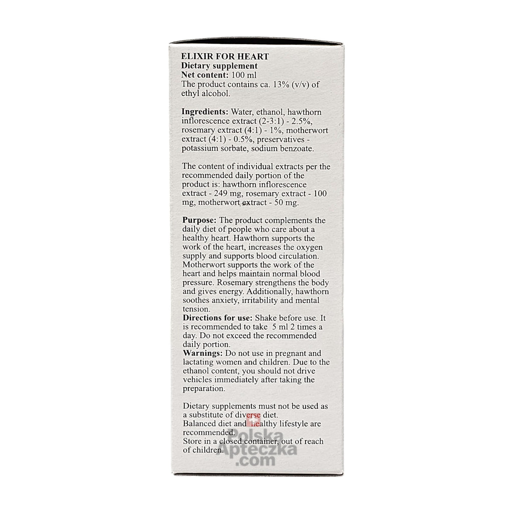 Eliksir DLA SERCA 100 ml herbapol ingredients