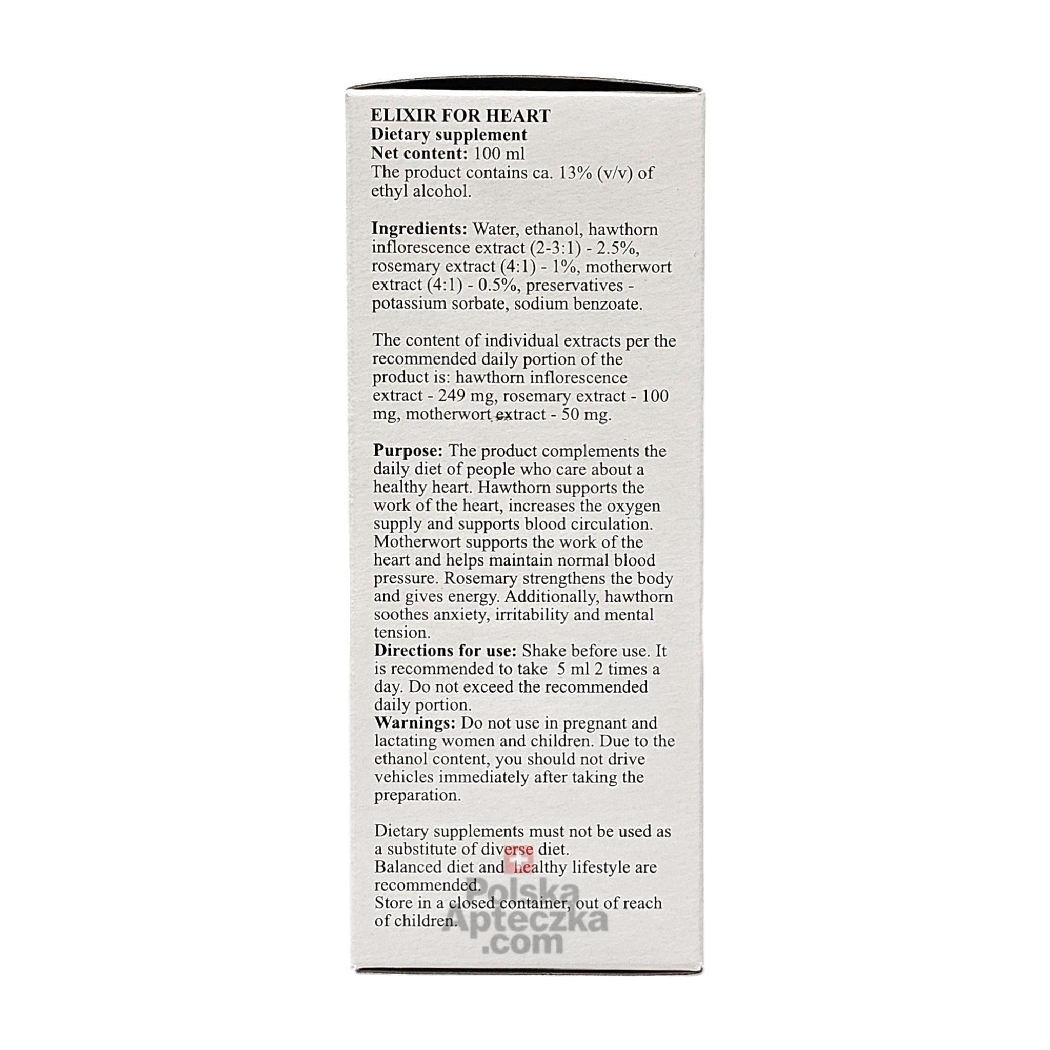 Eliksir DLA SERCA 100 ml herbapol ingredients