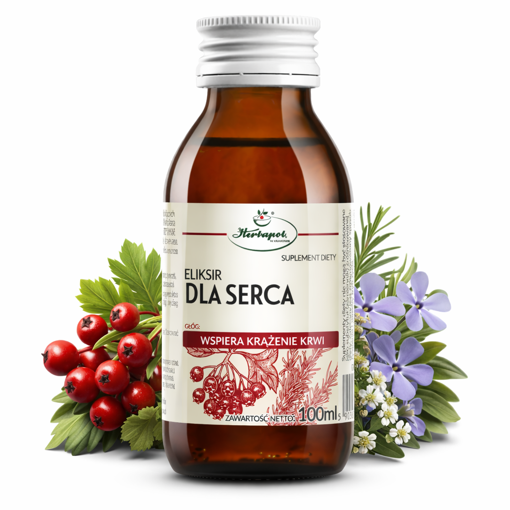 Eliksir Dla Serca 100ml Heart Support Herbal Tonic 100 ml Herbapol