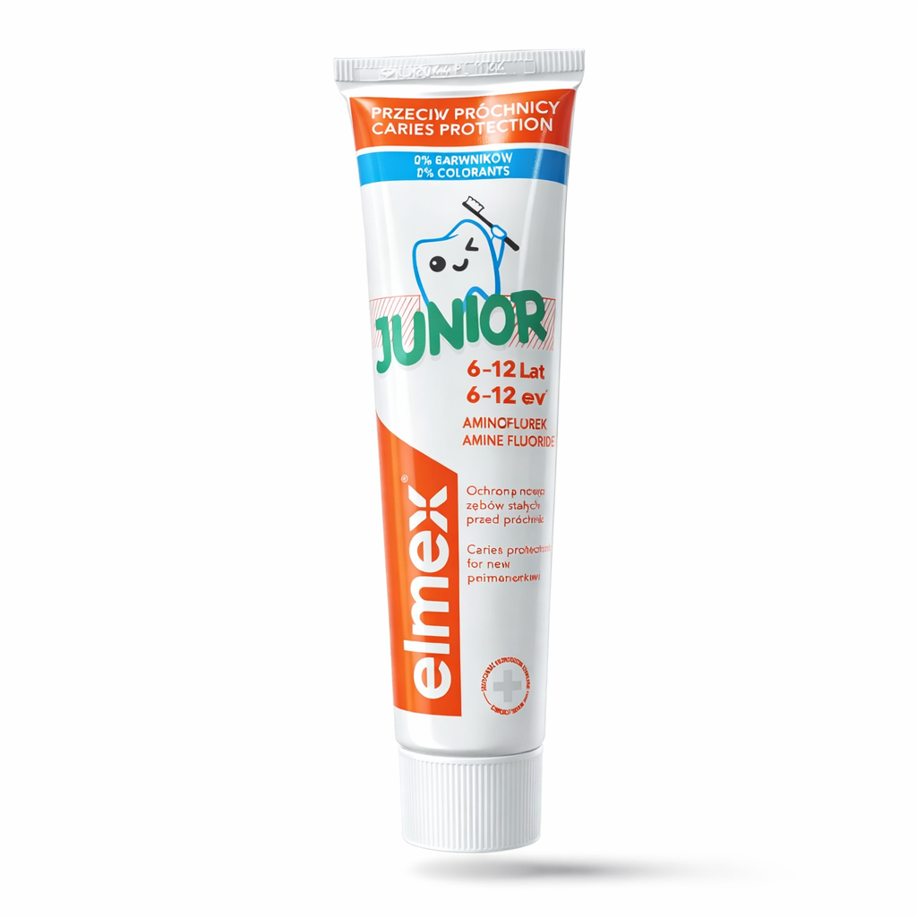 Elmex Junior Toothpaste for Children 6–12 Years with Aminofluoride 75 ml tube