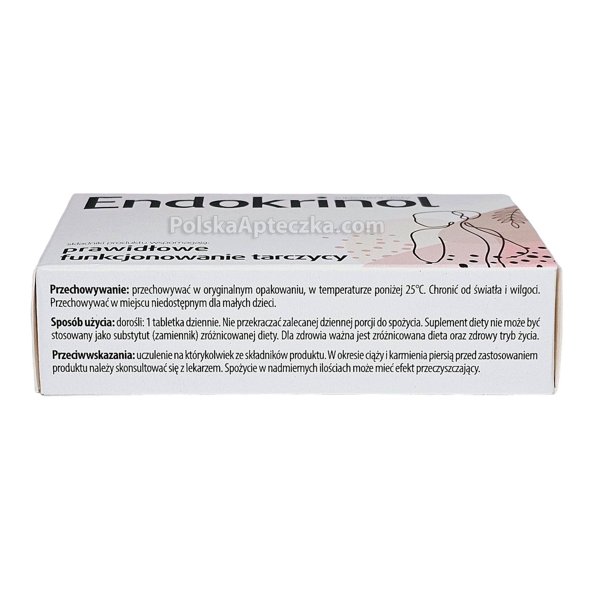 Endokrinol thyroid support supplement box angle view