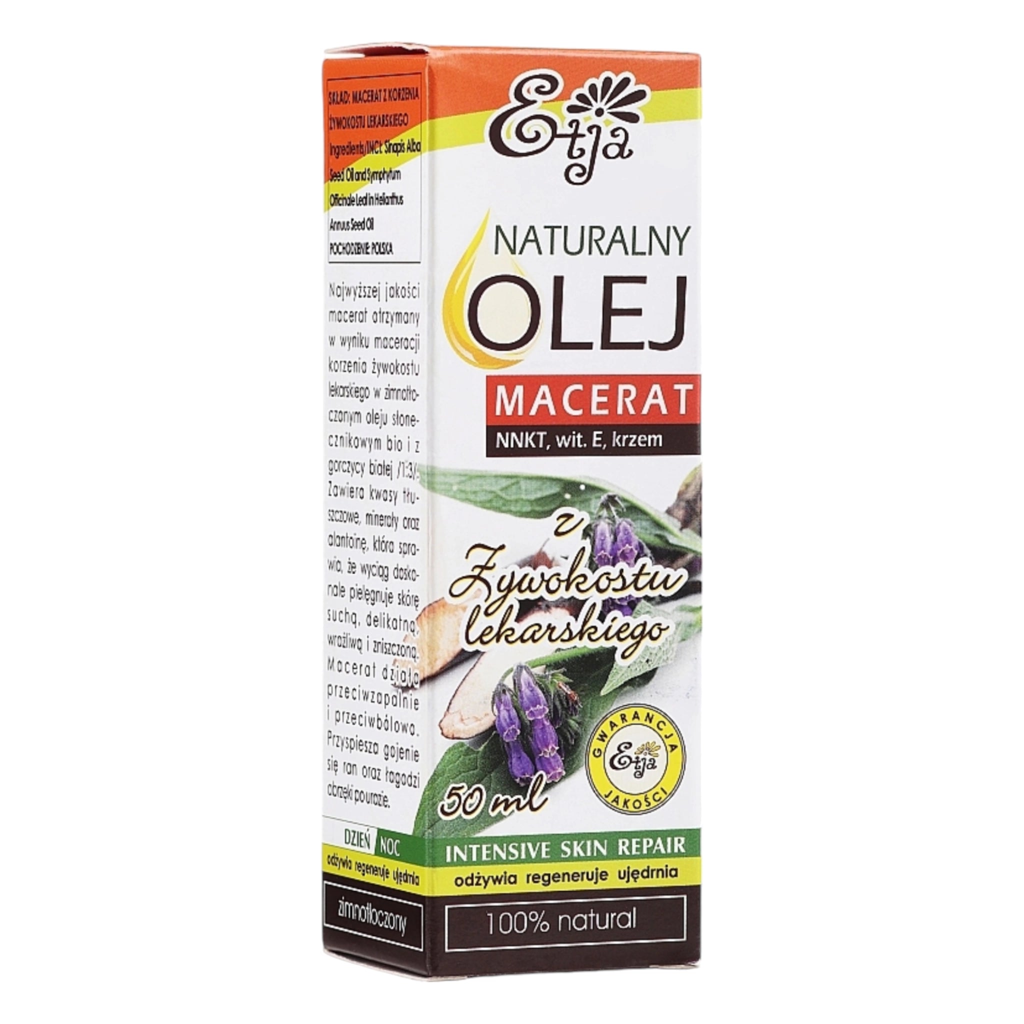Etja Natural Comfrey Oil Macerate 50ml – Skin Repair & Firming Care