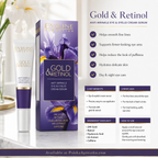 Eveline Gold & Retinol Anti-Wrinkle Eye Cream-Serum 20ml infographic