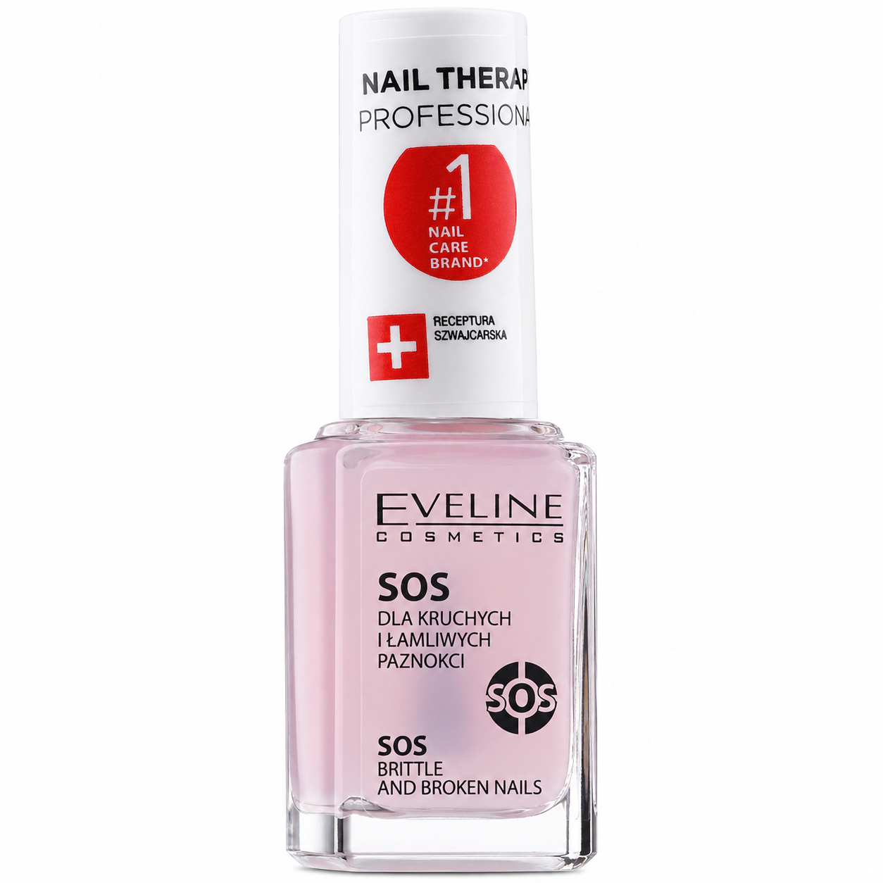 Eveline Nail Therapy Professional SOS nail strengthener for brittle splitting nails with keratin and calcium bottle