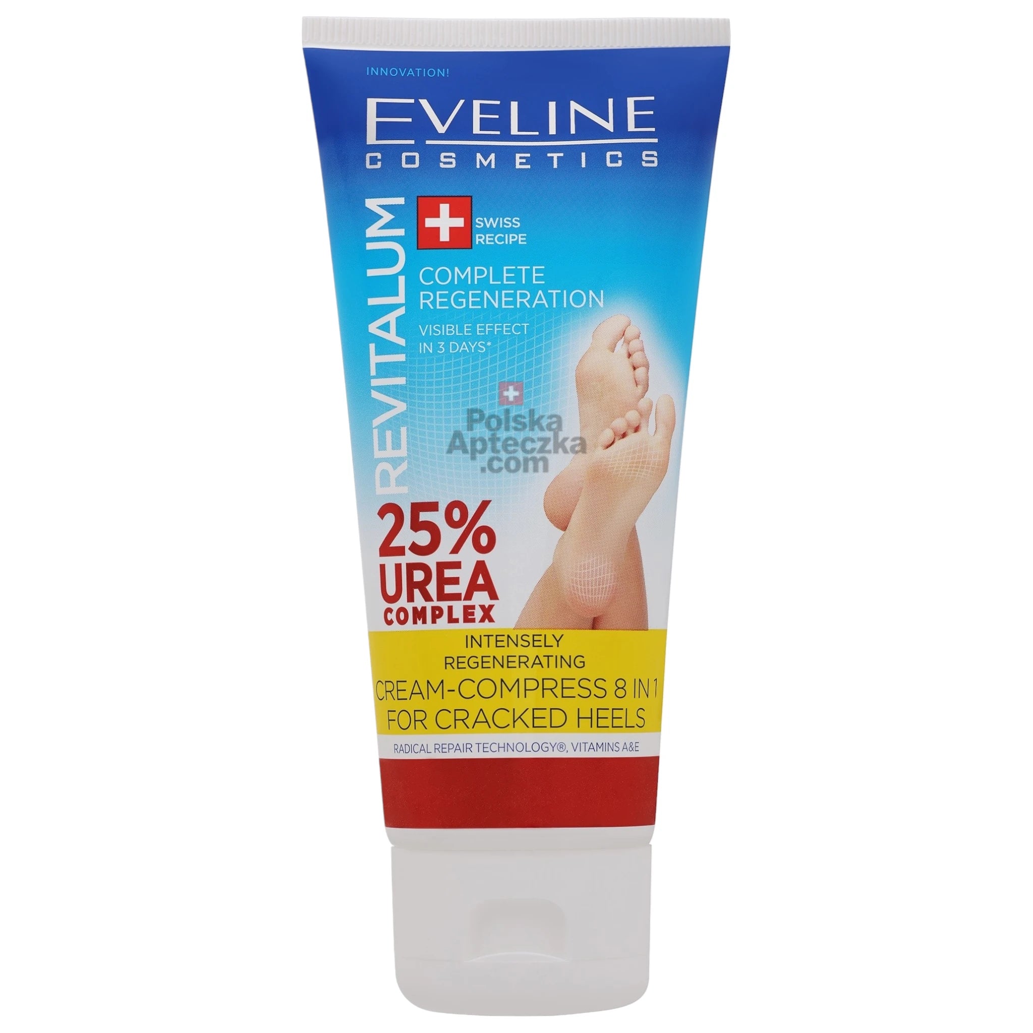 Eveline Revitalum 25% Urea Cream-Compress 8 in 1 for Cracked Heels 75ml
