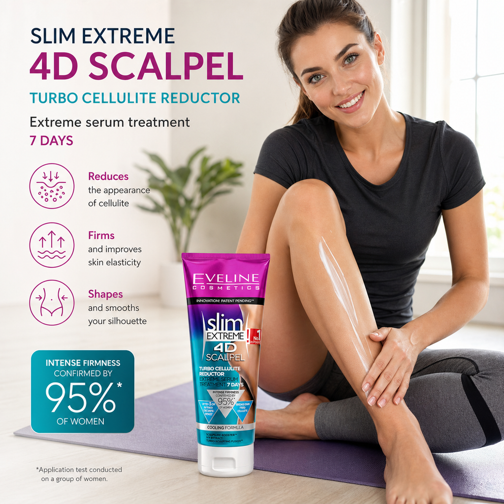 Eveline Slim Extreme 4D Scalpel cellulite cooling serum body firming indications