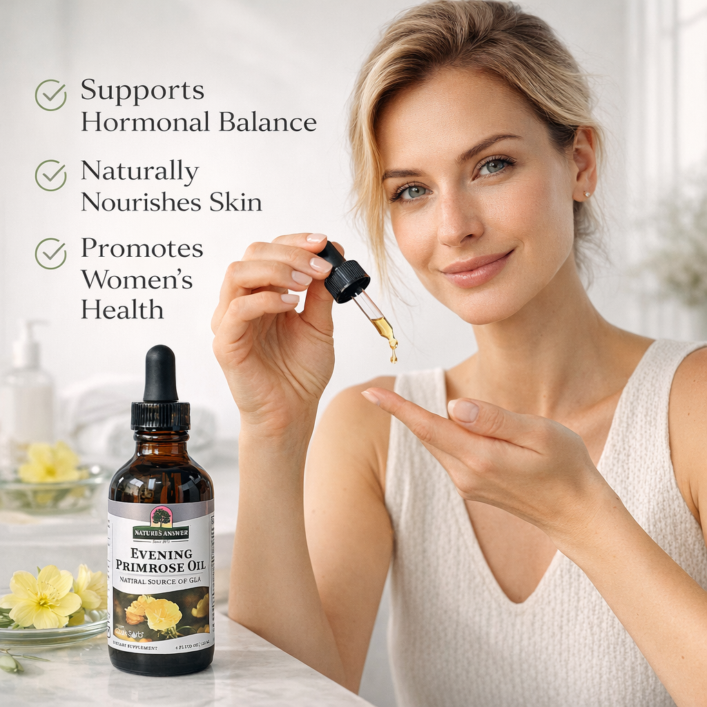 Evening Primrose Oil Liquid with GLA 120 ml benefits
