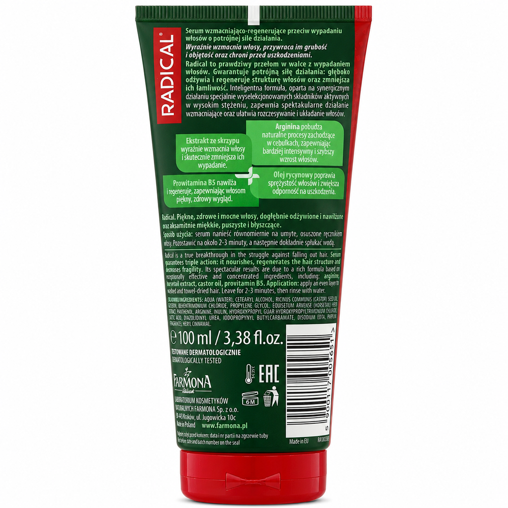Farmona Radical Hair Serum for Weak & Falling Hair 100ml Ingredients
