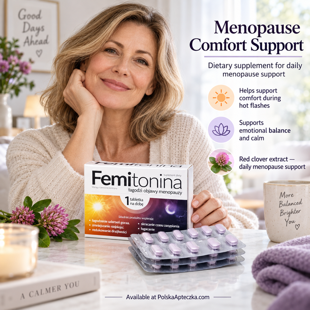 Femitonina menopause support supplement with red clover and kudzu for hot flashes night sweats mood and sleep 30 tablets Lifestyle