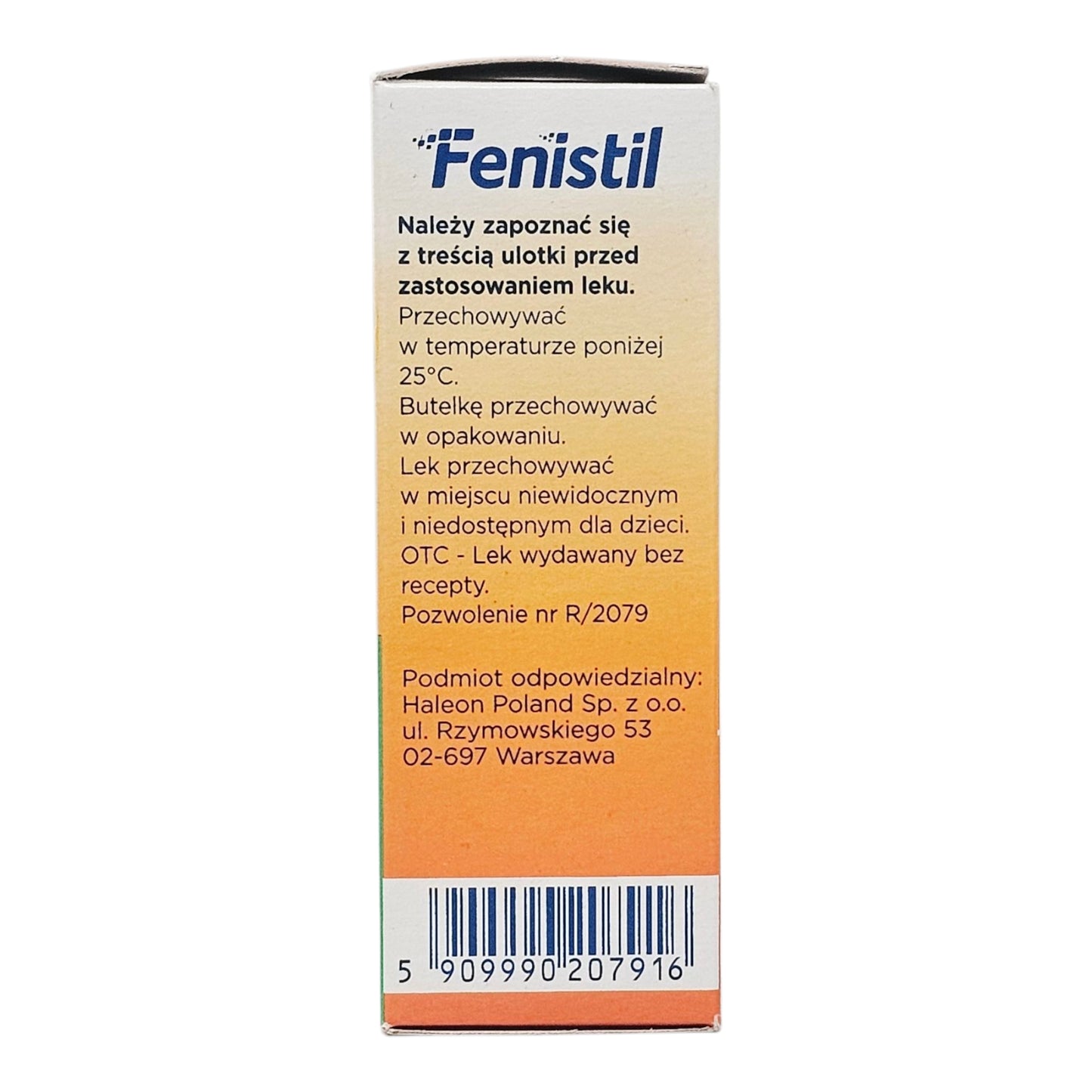 Fenistil Oral Drops Antihistamine Allergy Relief 20ml back