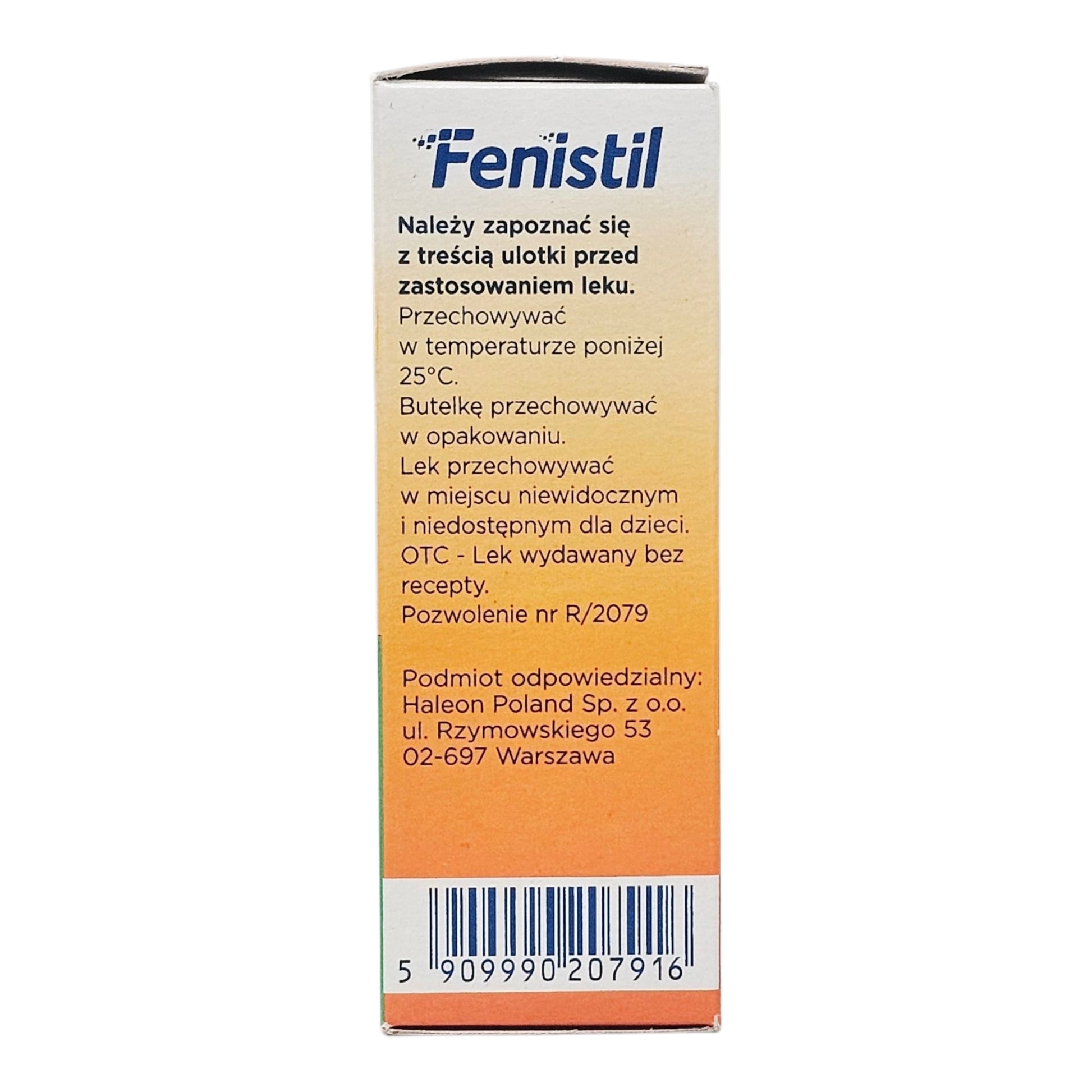 Fenistil Oral Drops Antihistamine Allergy Relief 20ml back