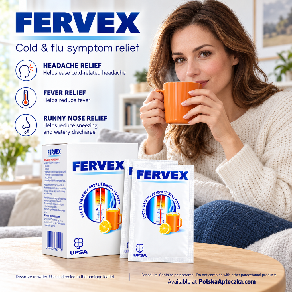 Fervex Lemon Cold & Flu Hot Drink 8 Sachets – Paracetamol + Vitamin C Lifestyle
