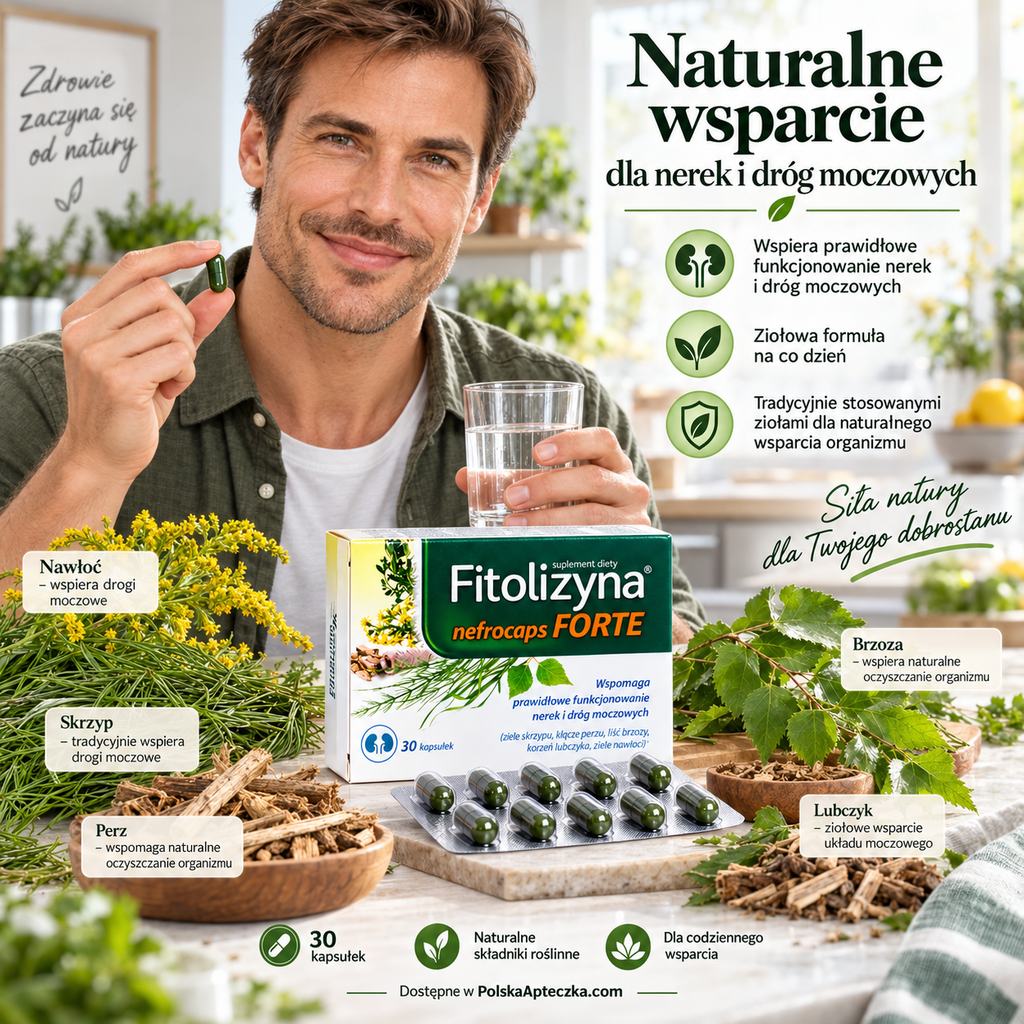 Fitolizyna Nefrocaps Forte Kidney Support 30 Capsules Lifestyle Man