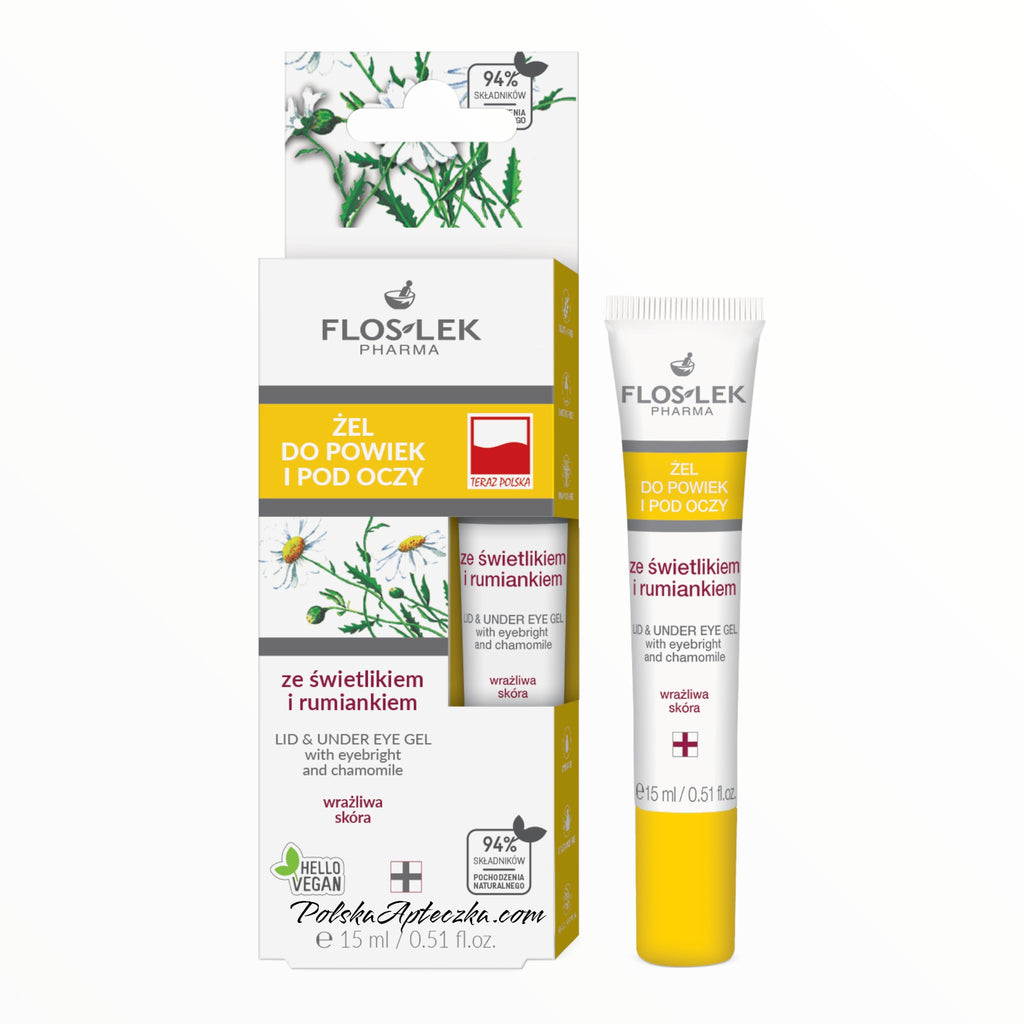 Floslek Lid and Under Eye Gel with Eyebright and Chamomile 15ml