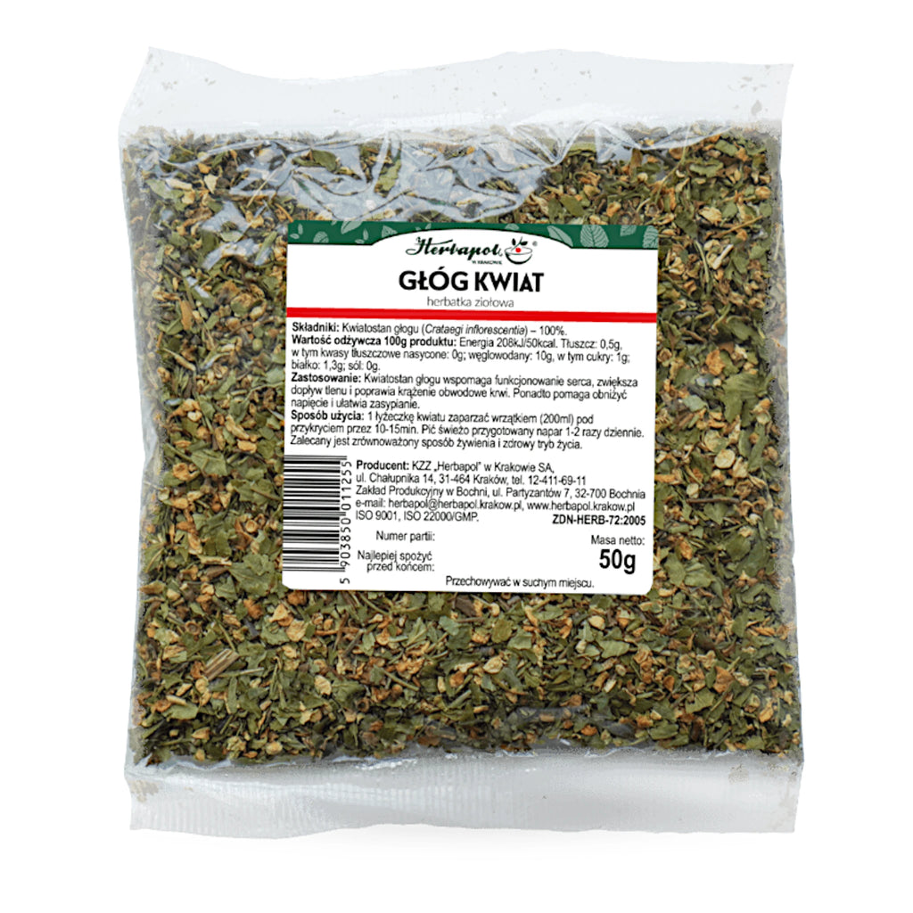 Głog Kwiat 50g Hawthorn Flower Herbal Tea