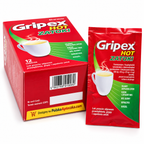 Gripex Hot Zatoki 12 sachets European cold flu and sinus congestion relief hot drink medicine barcode
