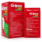 Gripex Hot Zatoki 12 sachets European cold flu and sinus congestion relief hot drink medicine ingredients