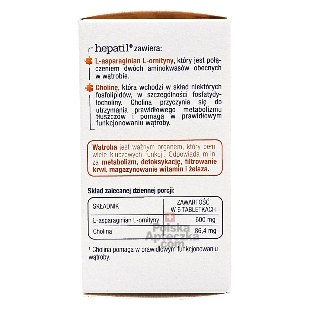 Hepatil 80 tabletsbox ingredients
