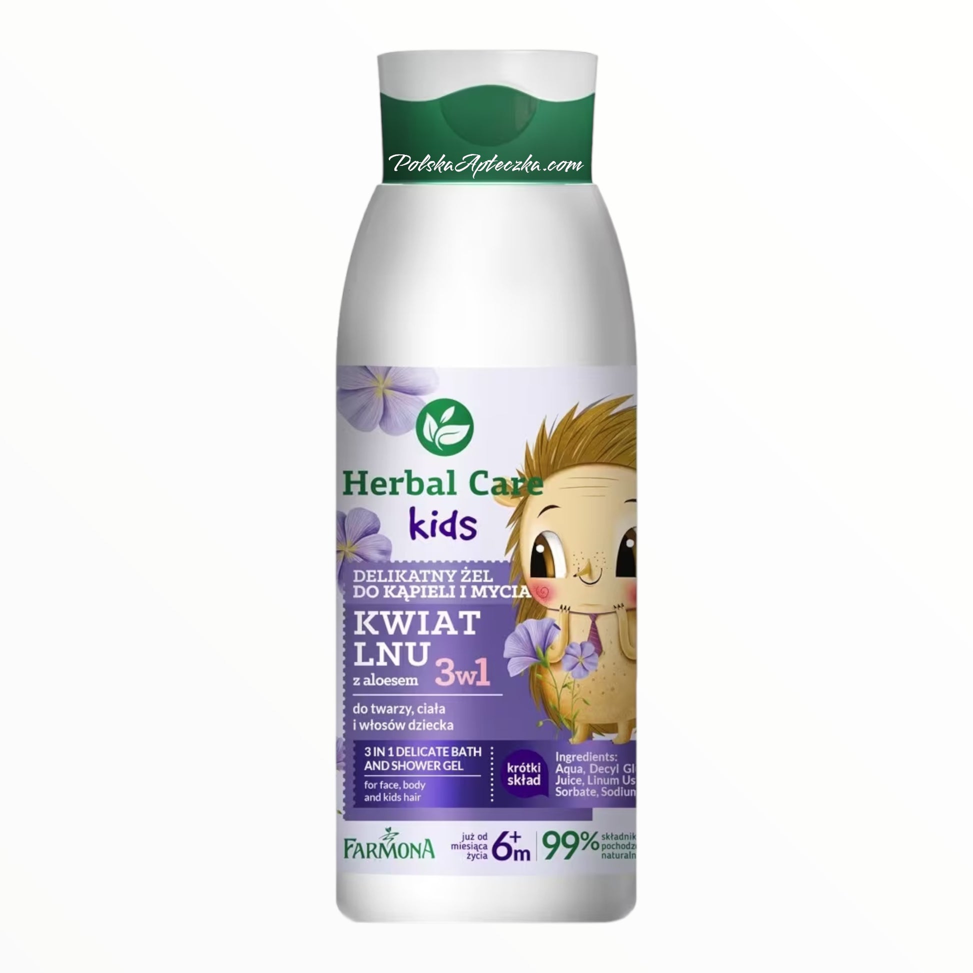 Herbal Care Kids delikatny żel do kąpieli i mycia 3w1 400ml