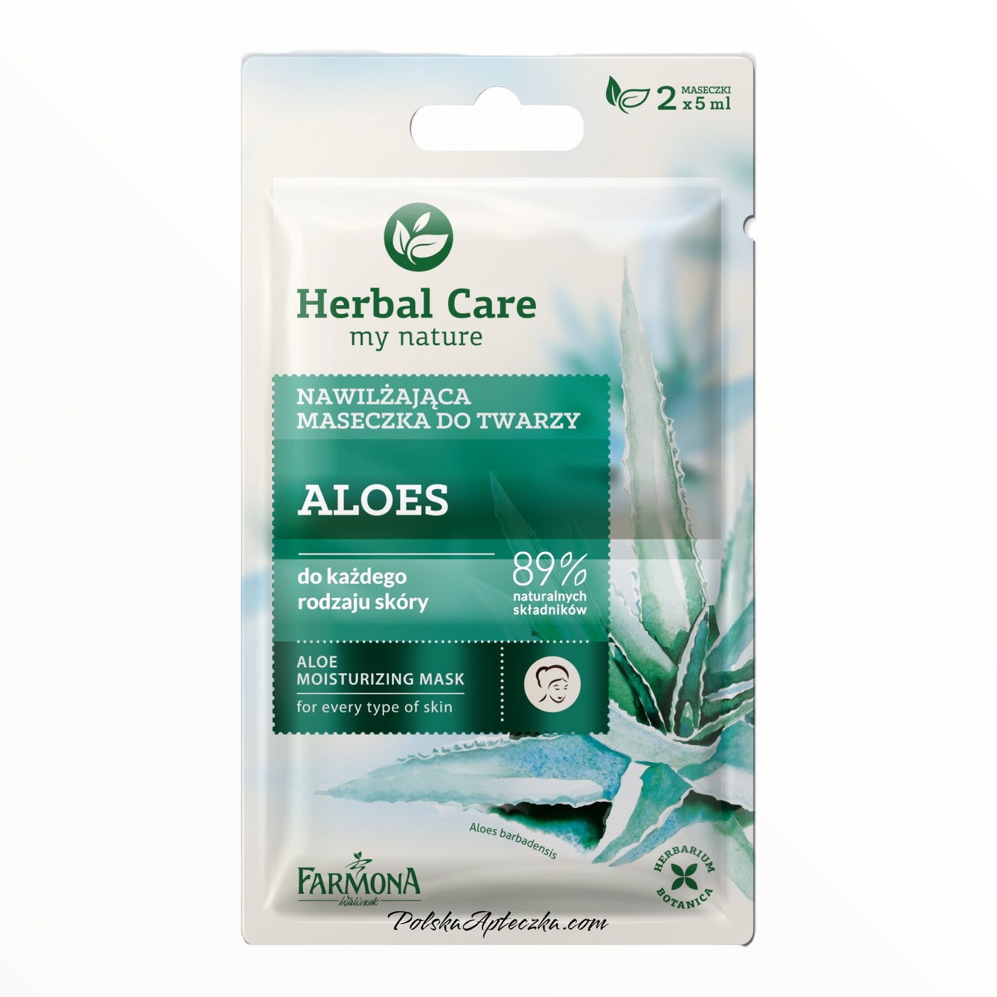 Herbal Care maseczka do twarzy Aloes 2x5ml