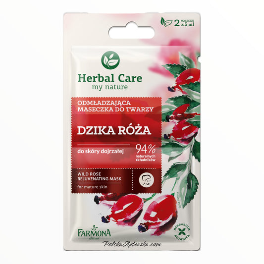 Herbal Care maseczka do twarzy Dzika Róża 2x5ml