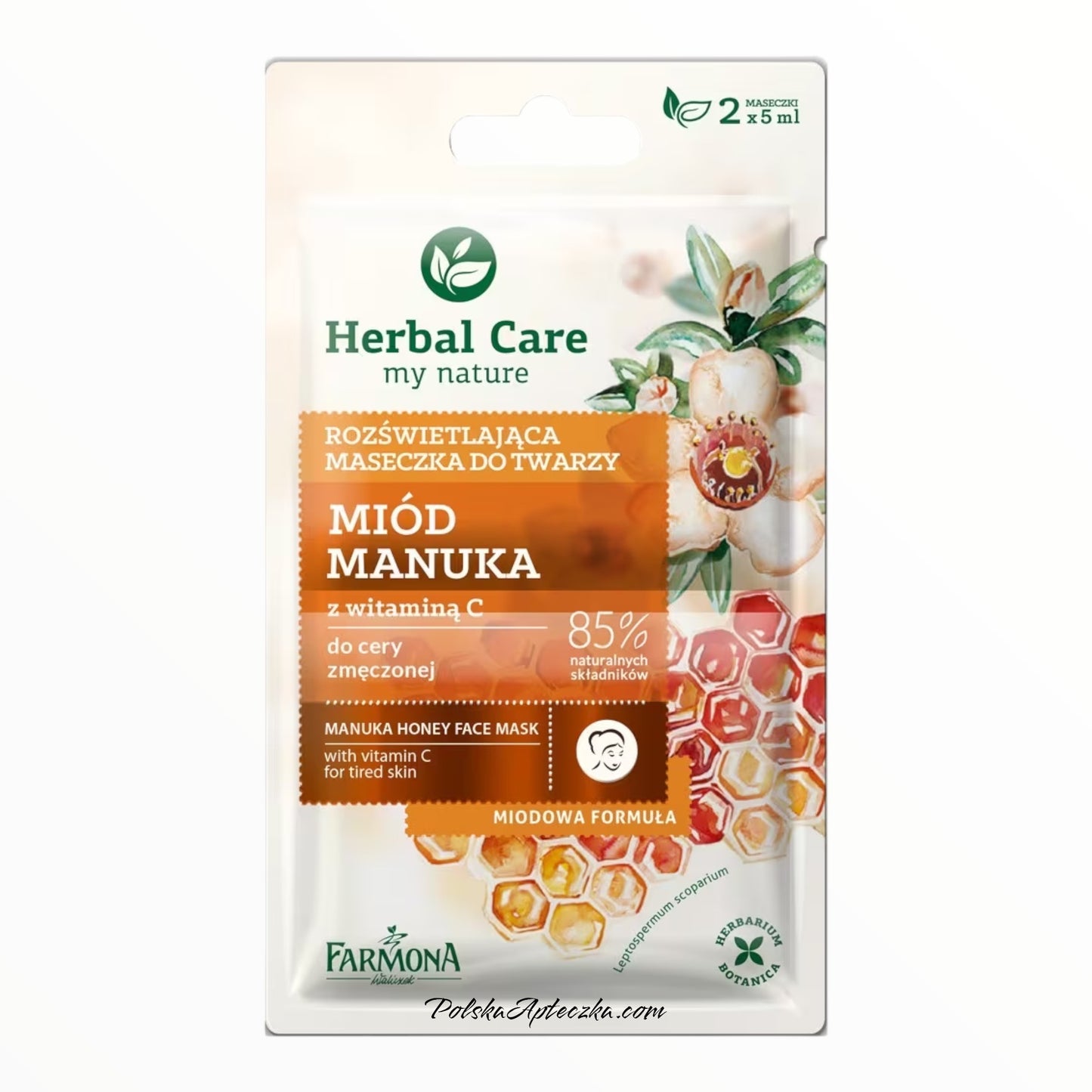 Herbal Care maseczka do twarzy Miód Manuka 2x5ml