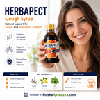 Herbapect Syrup for Dry and Wet Cough Infographic