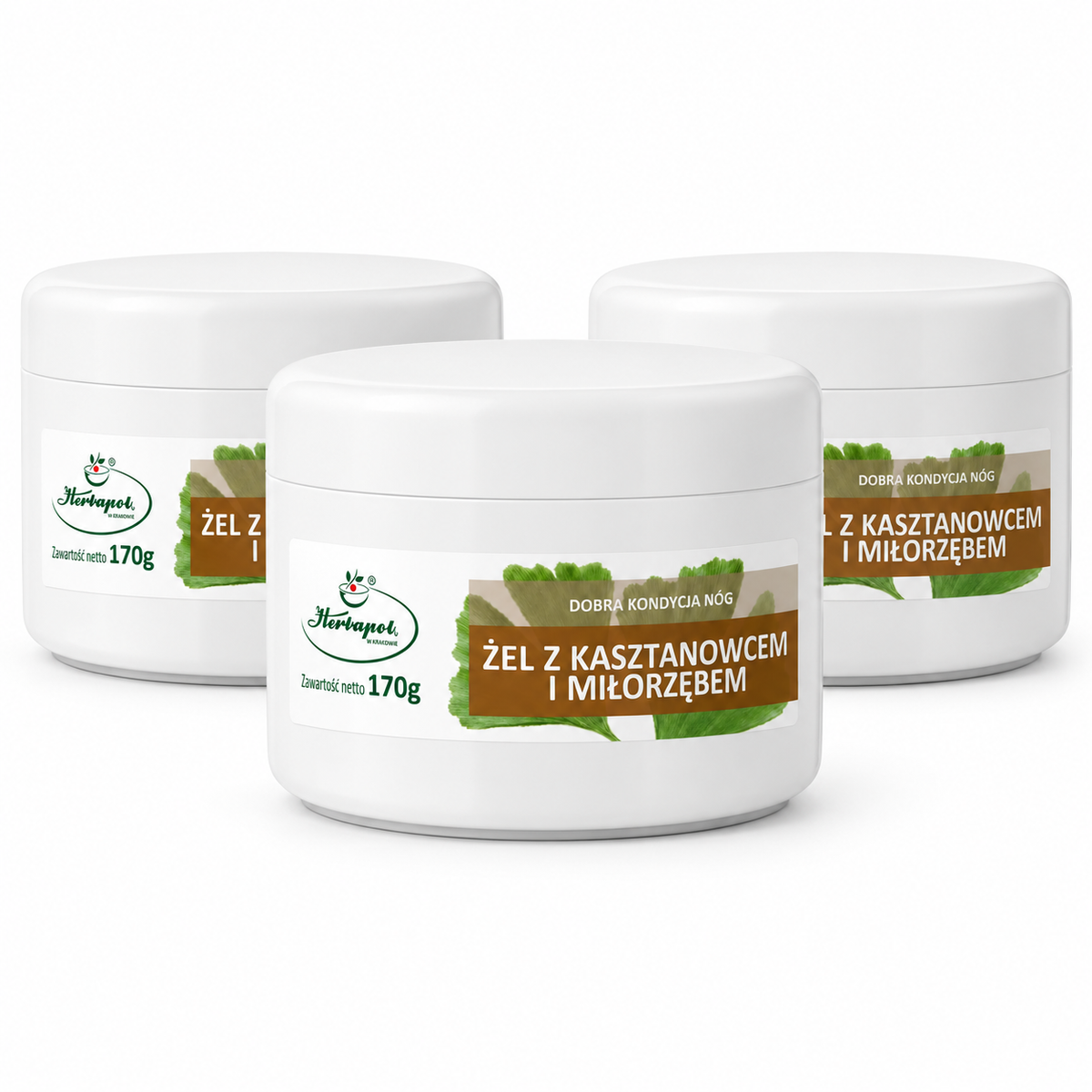 Herbapol Horse Chestnut & Ginkgo Leg Gel 170 g 3 jars