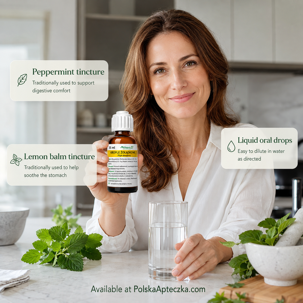 Herbapol Krople Żołądkowe T 35ml digestive herbal drops Poland Lifestyle