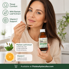 Herbapol Plantain Leaf Syrup with Vitamin C 100ml Bottle Lifestyle