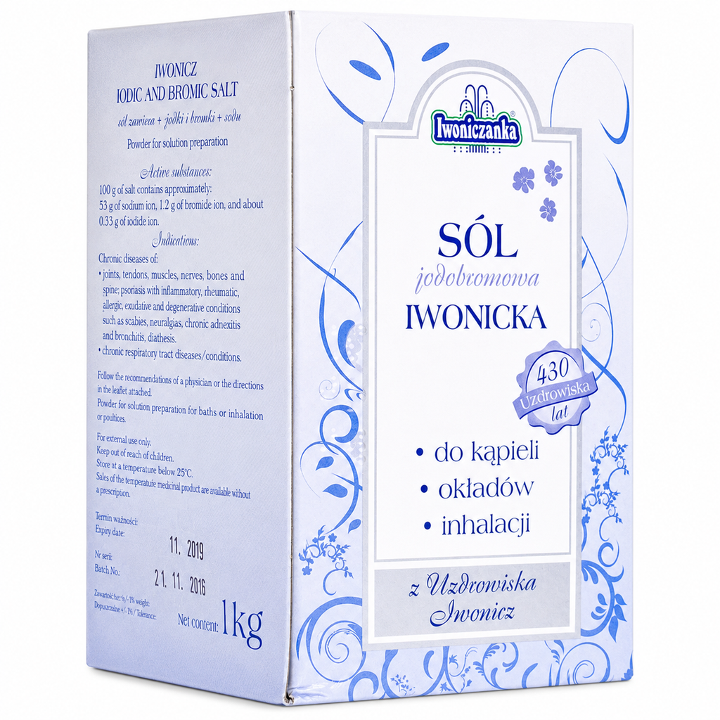 Iwoniczanka Iodine Bromine Bath Salt 1kg | Polish Spa Salt