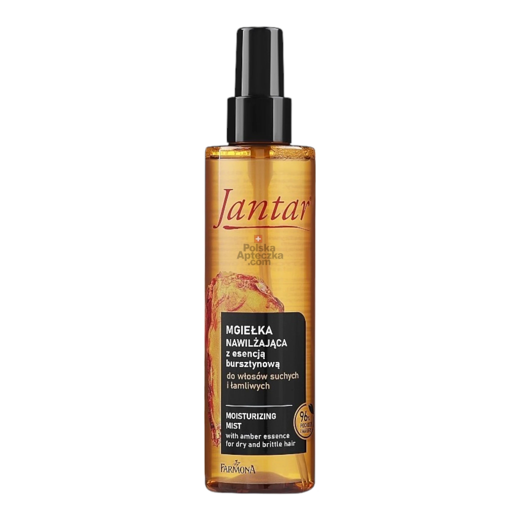 Jantar Moisturizing Hair Mist with Amber Essence for Dry and Brittle Hair 200ml spray bottle