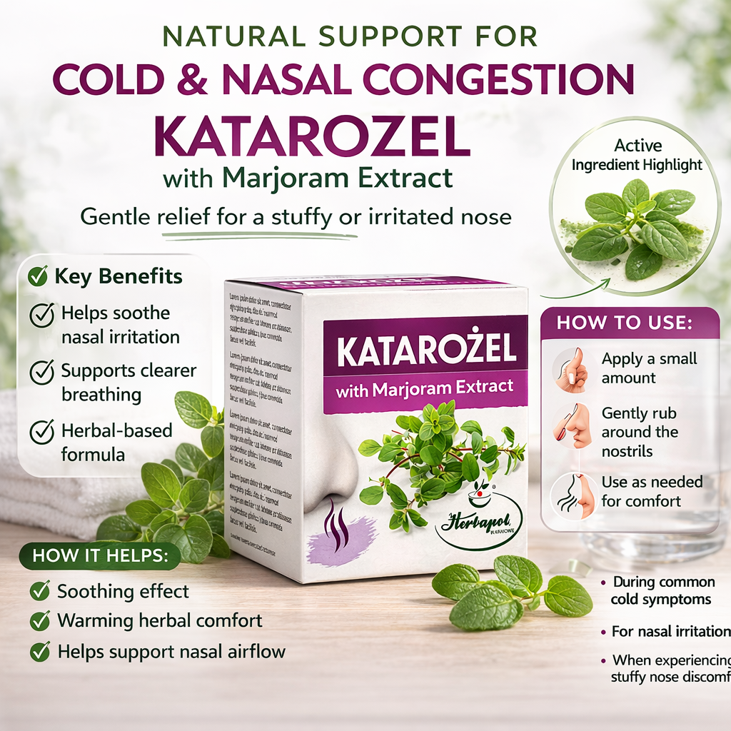 Katarożel Nasal Gel with Marjoram Extract for Dry and Irritated Nose 15g benefits