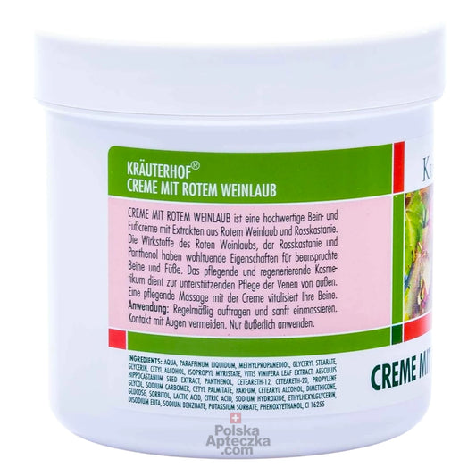 Krauterhof Red Vine Leaf Cream 250ml