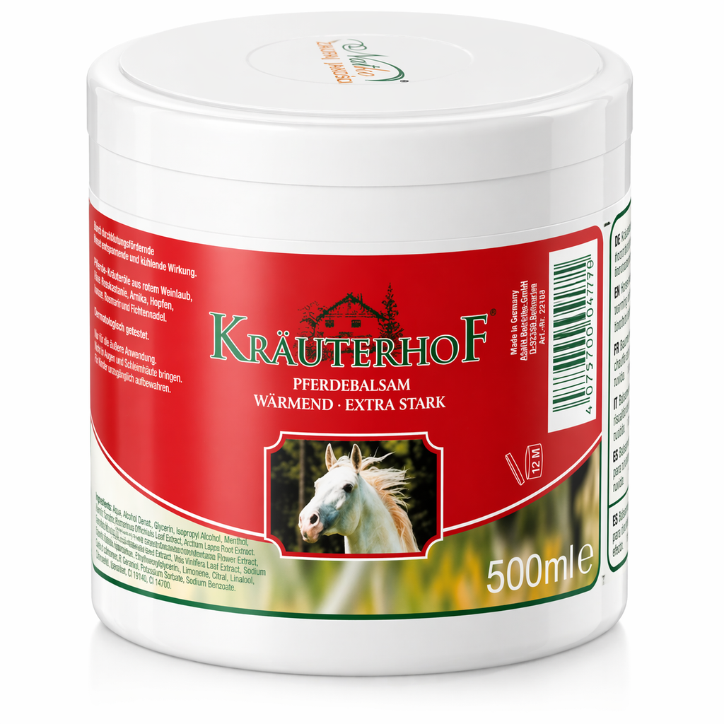 Krauterhof horse balm warming gel 500ml muscle joint relief