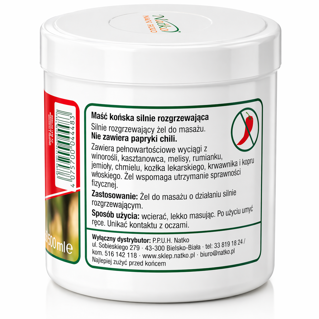 Krauterhof horse balm warming gel 500ml muscle joint relief instructions