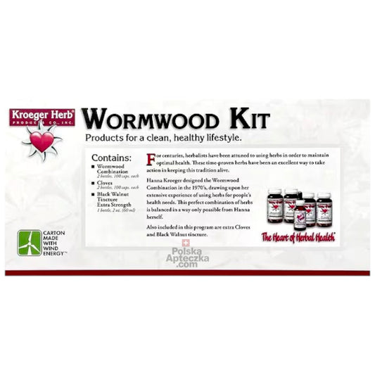 Kroeger Herb Wormwood Kit Wormwood Cloves Black Walnut herbal cleanse program box front