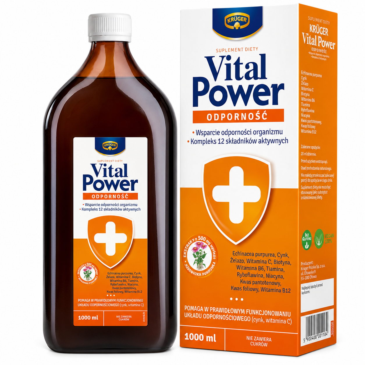 Kruger Vital Power Immune Support Syrup 1000 ml
