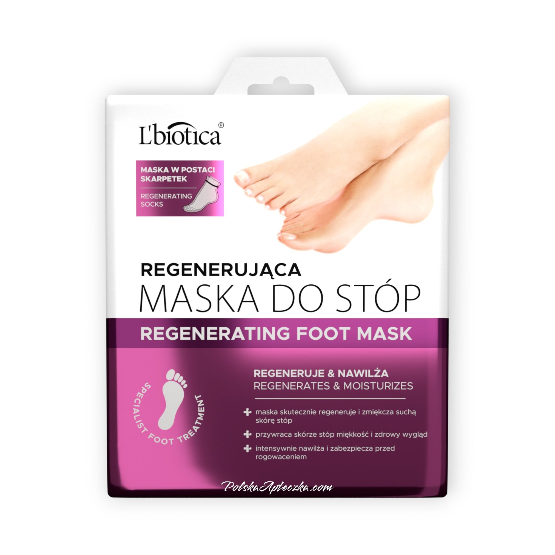 L’biotica regenerating foot mask sock treatment packaging
