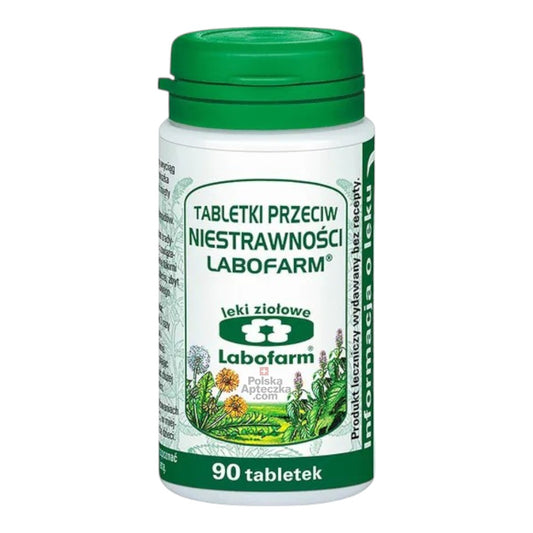 Labofarm Herbal Tablets for Indigestion – 90 count bottle with natural plant extracts