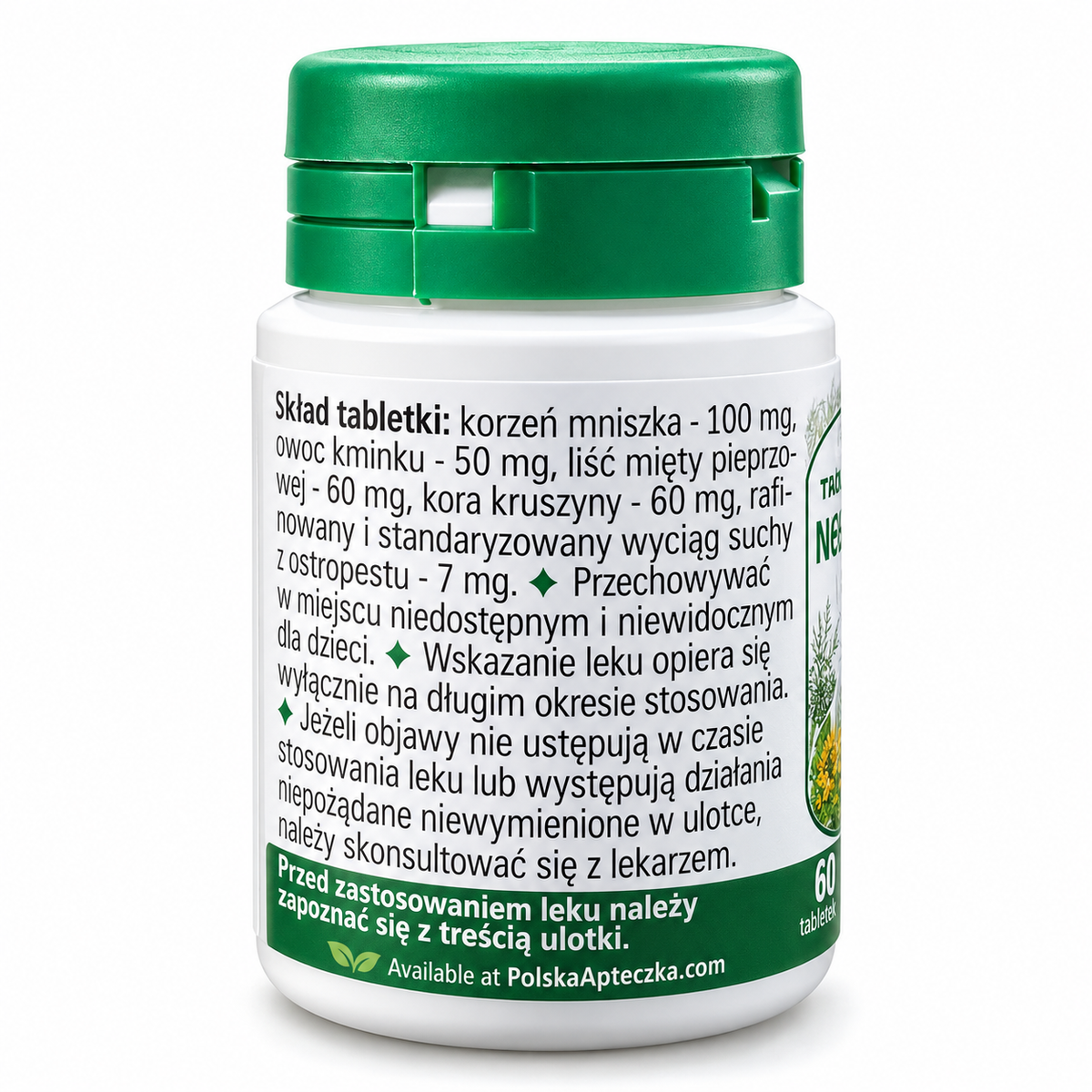 Labofarm herbal indigestion tablets 60 count with dandelion caraway peppermint buckthorn and milk thistle ingredients