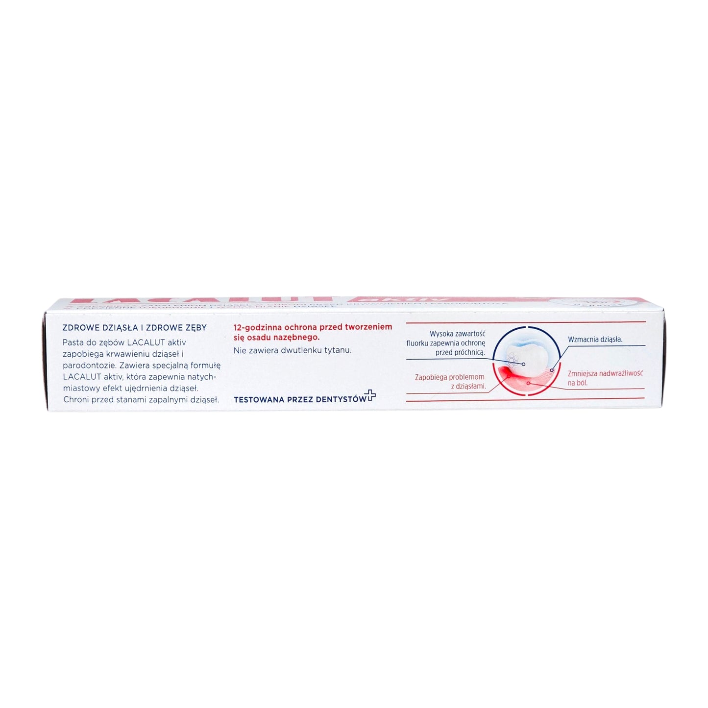 Lacalut aktiv toothpaste tube side