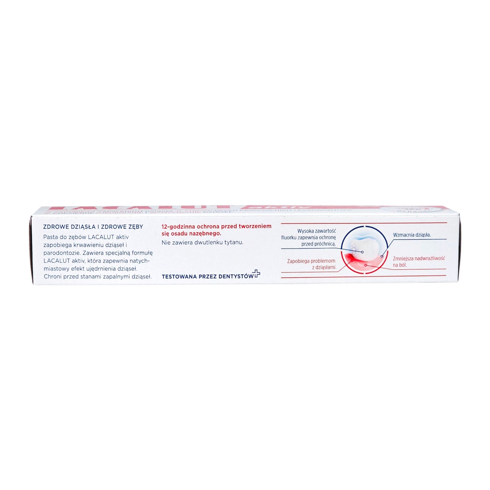 Lacalut aktiv toothpaste tube side