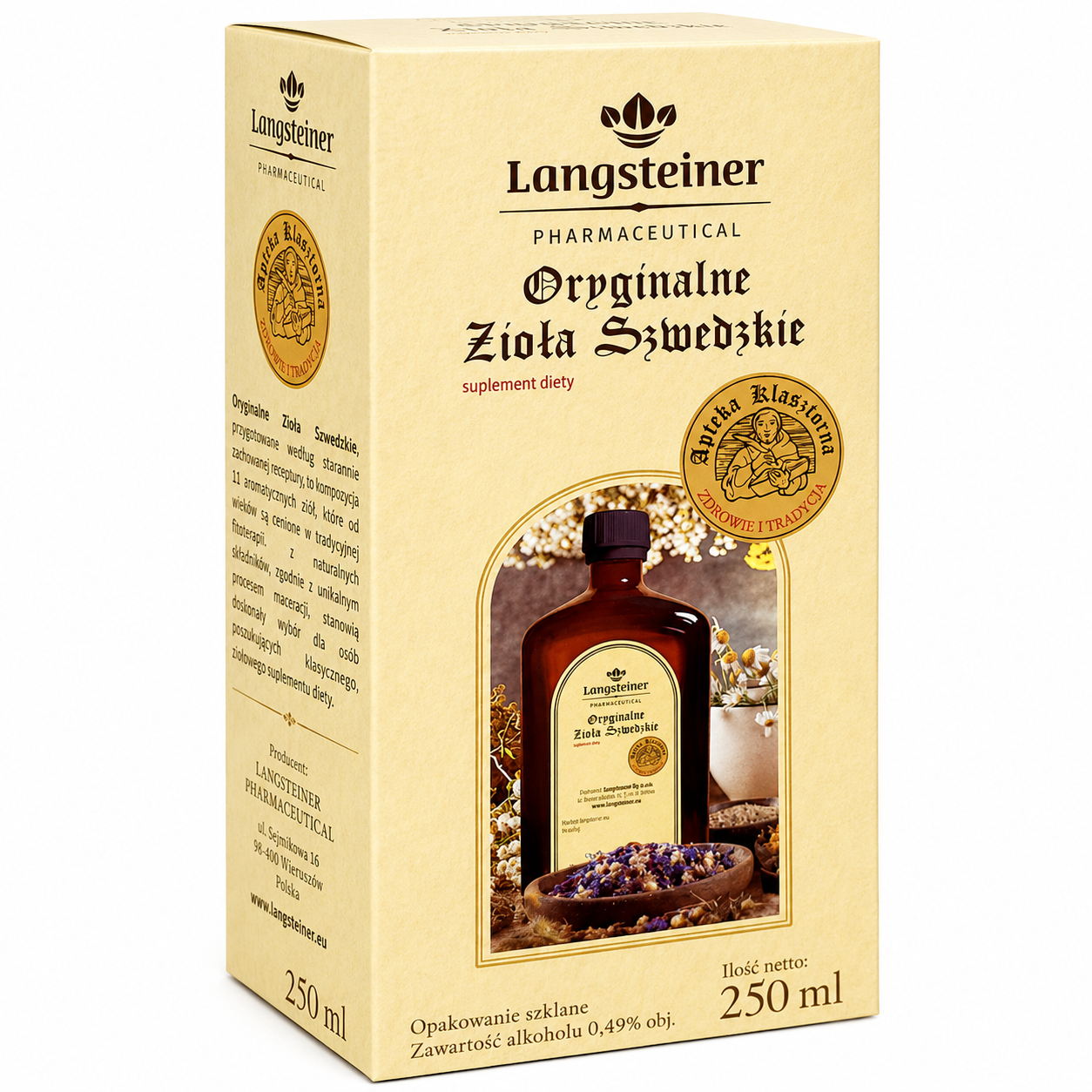 Langsteiner Original Swedish Bitters 250 ml Ziola Szwedzkie