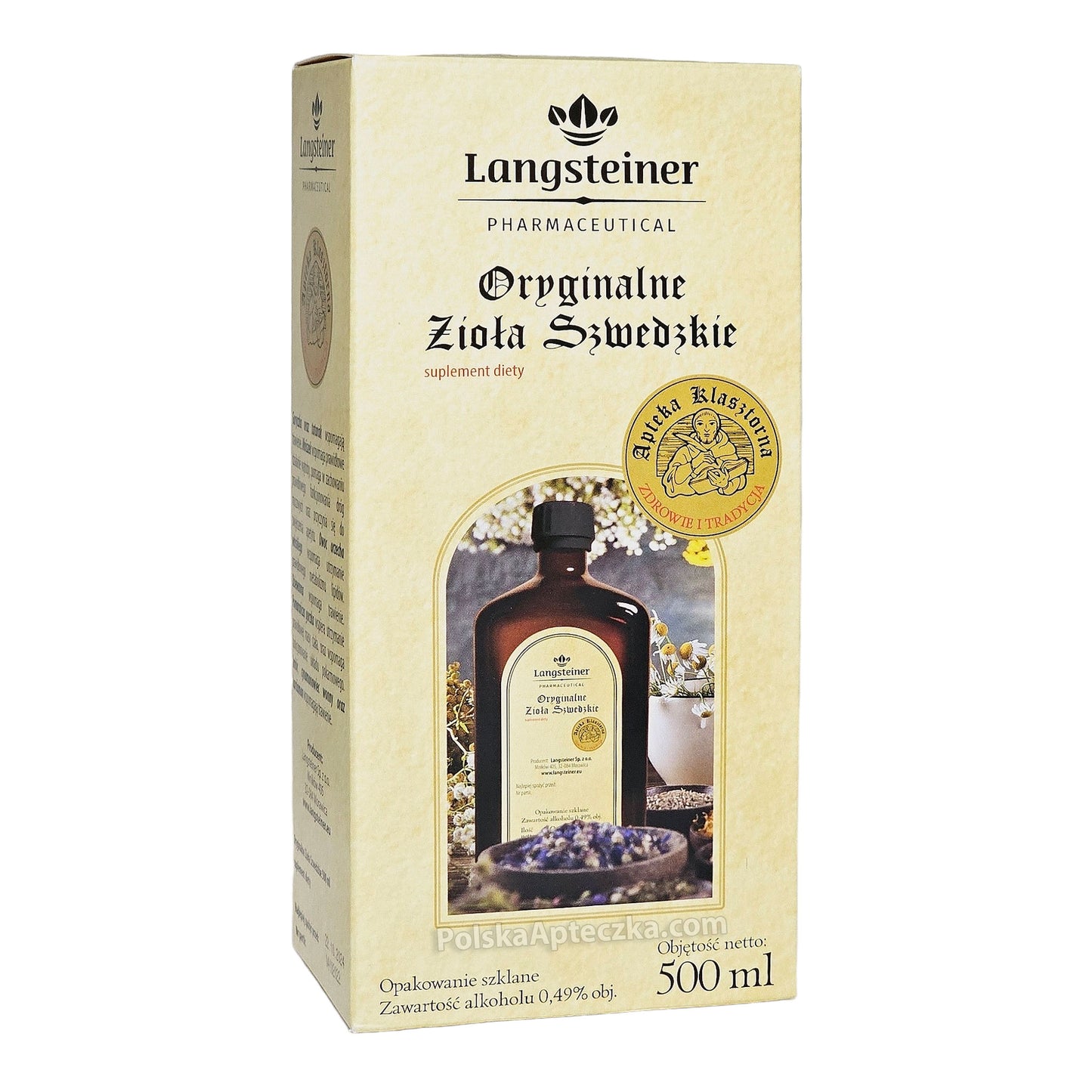 Langsteiner Oryginalne Zioła Szwedzkie 500 ml Swedish Bitters Herbal Tonic