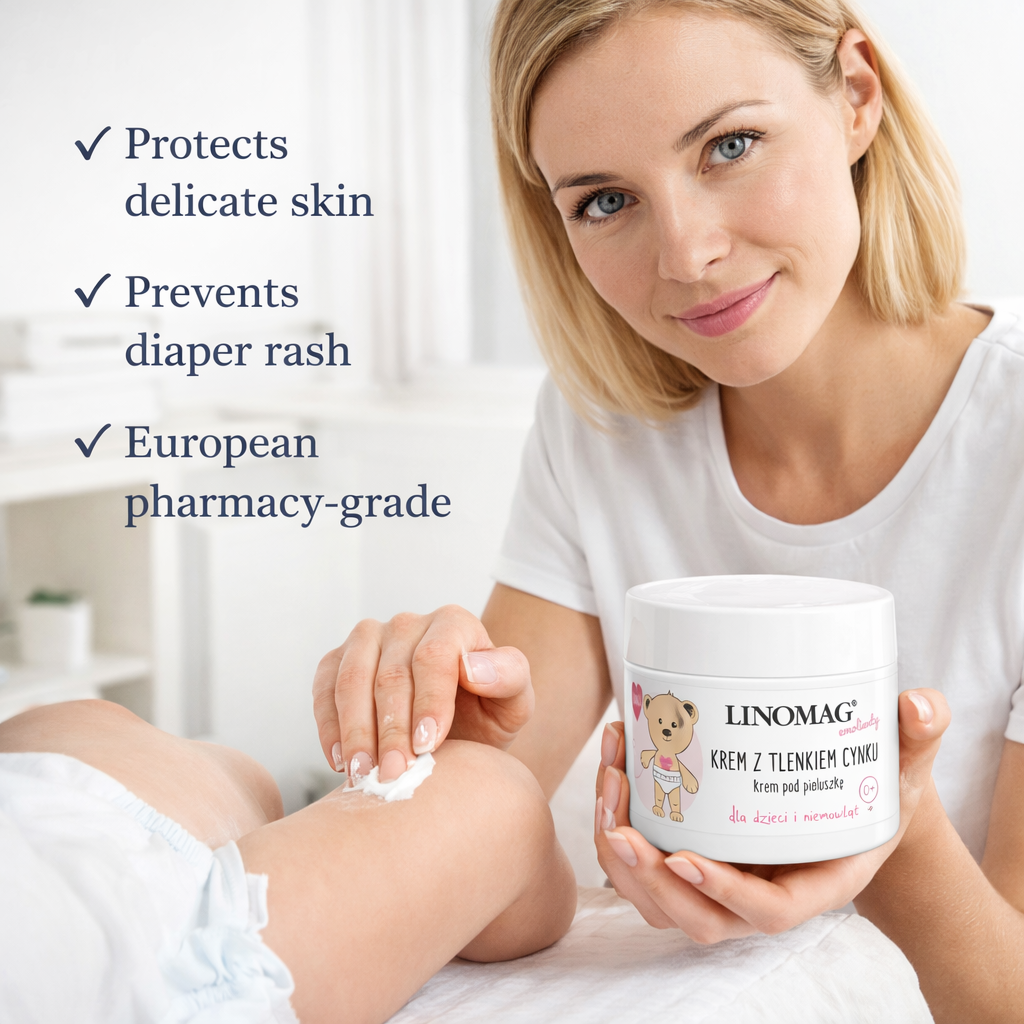 Linomag emollient zinc oxide diaper cream for babies 50 ml benefits