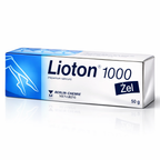 Lioton 1000 heparin sodium gel 1000 IU per gram for swelling bruises hematomas and heavy legs available in 50 g and 100 g tubes